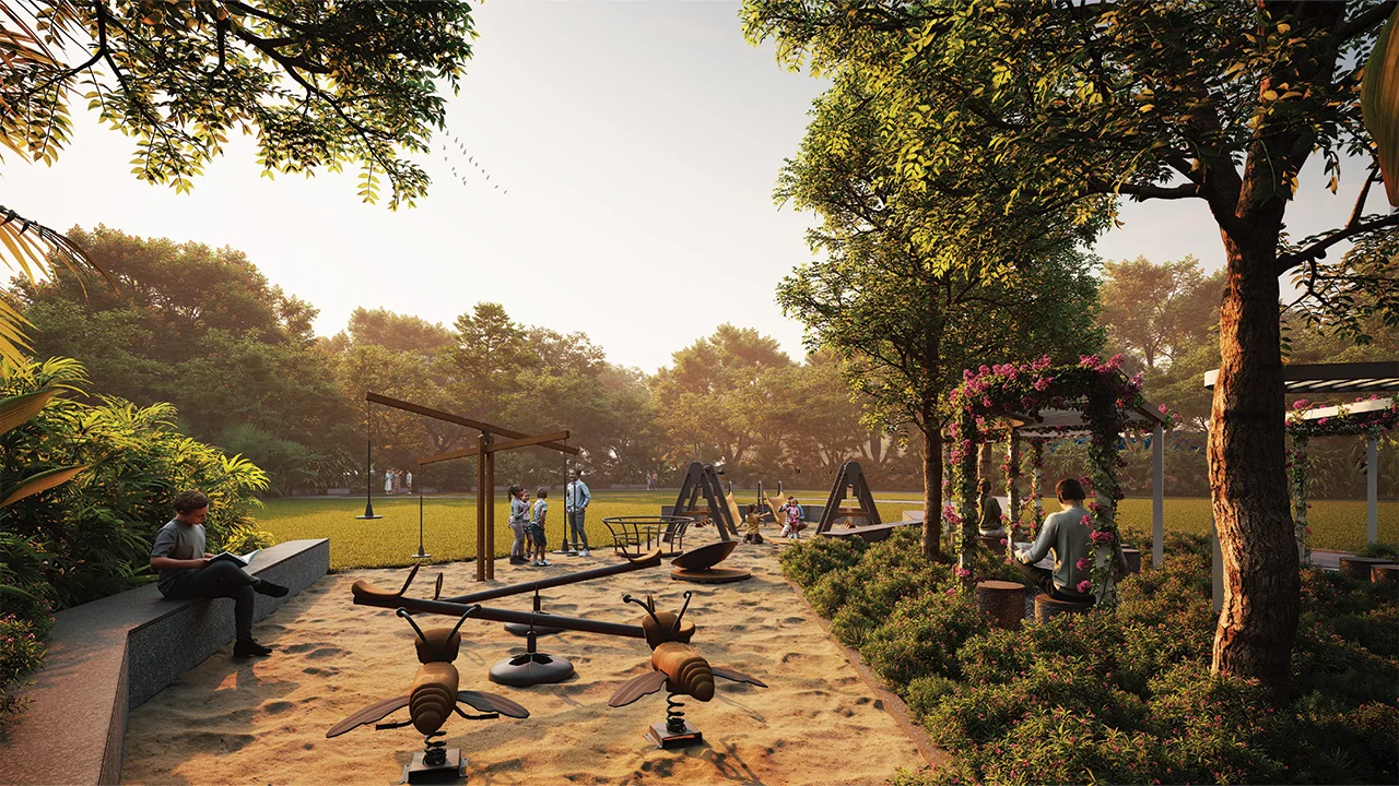 Harmony Woods outdoor amenities and landscaped gardens